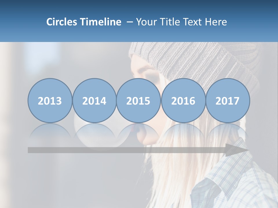 A Woman Blowing A Bubble Into Her Mouth PowerPoint Template