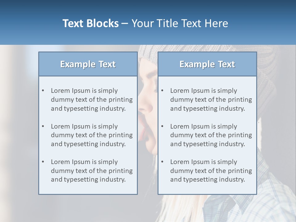 A Woman Blowing A Bubble Into Her Mouth PowerPoint Template