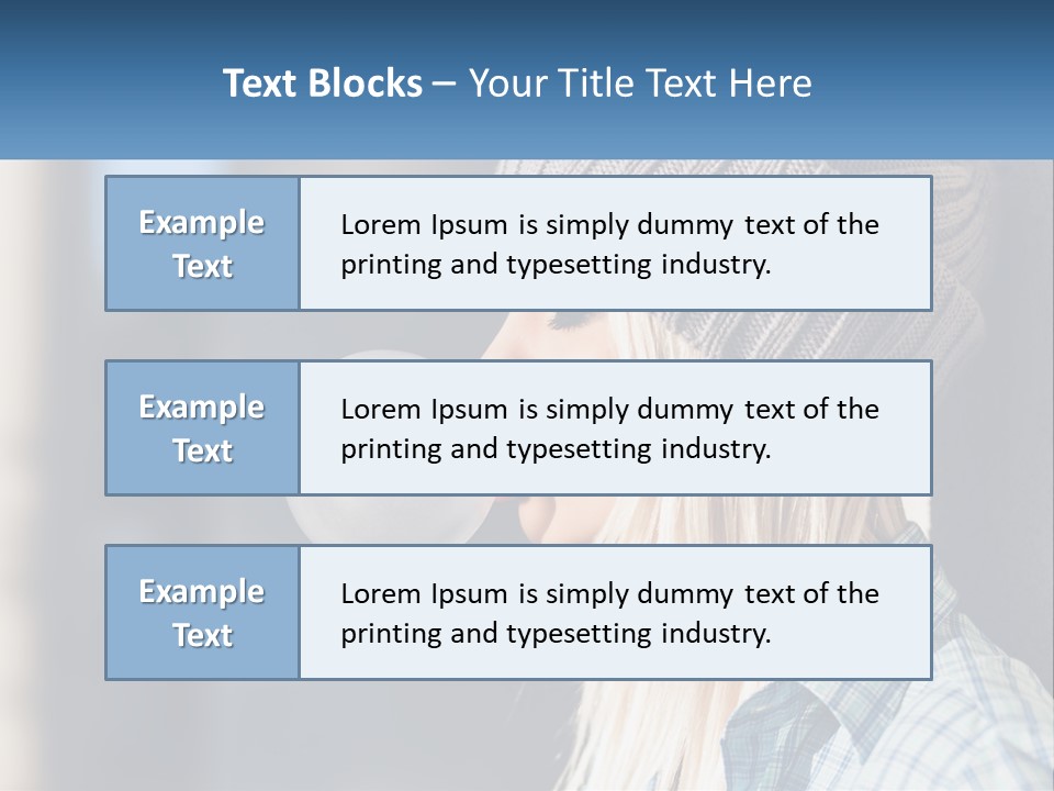 A Woman Blowing A Bubble Into Her Mouth PowerPoint Template