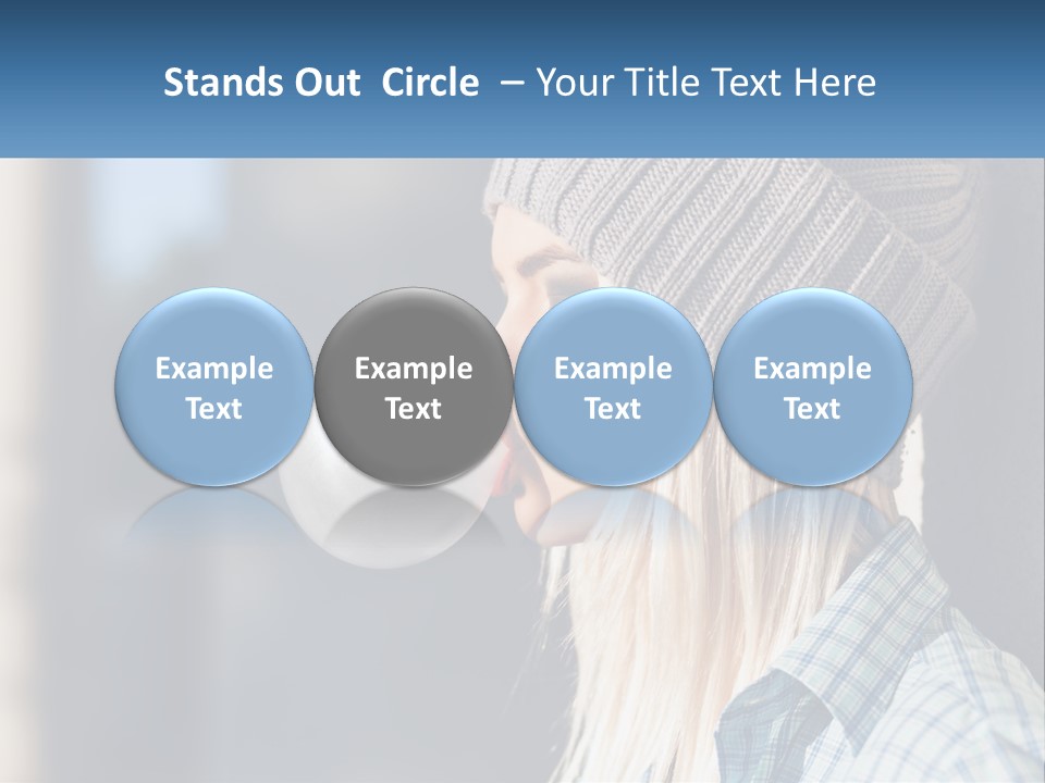 A Woman Blowing A Bubble Into Her Mouth PowerPoint Template