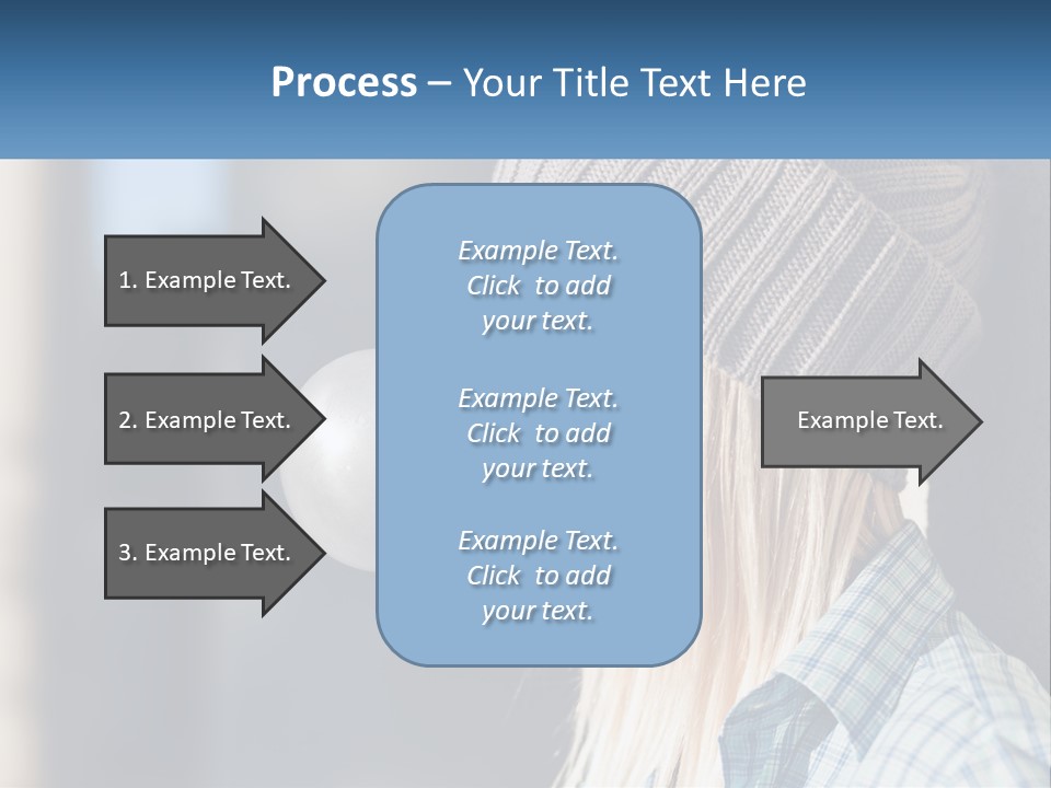 A Woman Blowing A Bubble Into Her Mouth PowerPoint Template