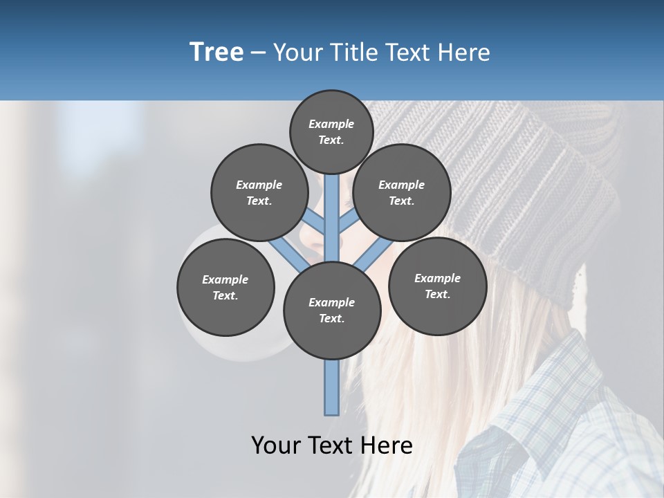 A Woman Blowing A Bubble Into Her Mouth PowerPoint Template