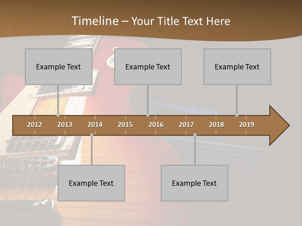 An Electric Guitar On A Black Background Powerpoint Template PowerPoint Template