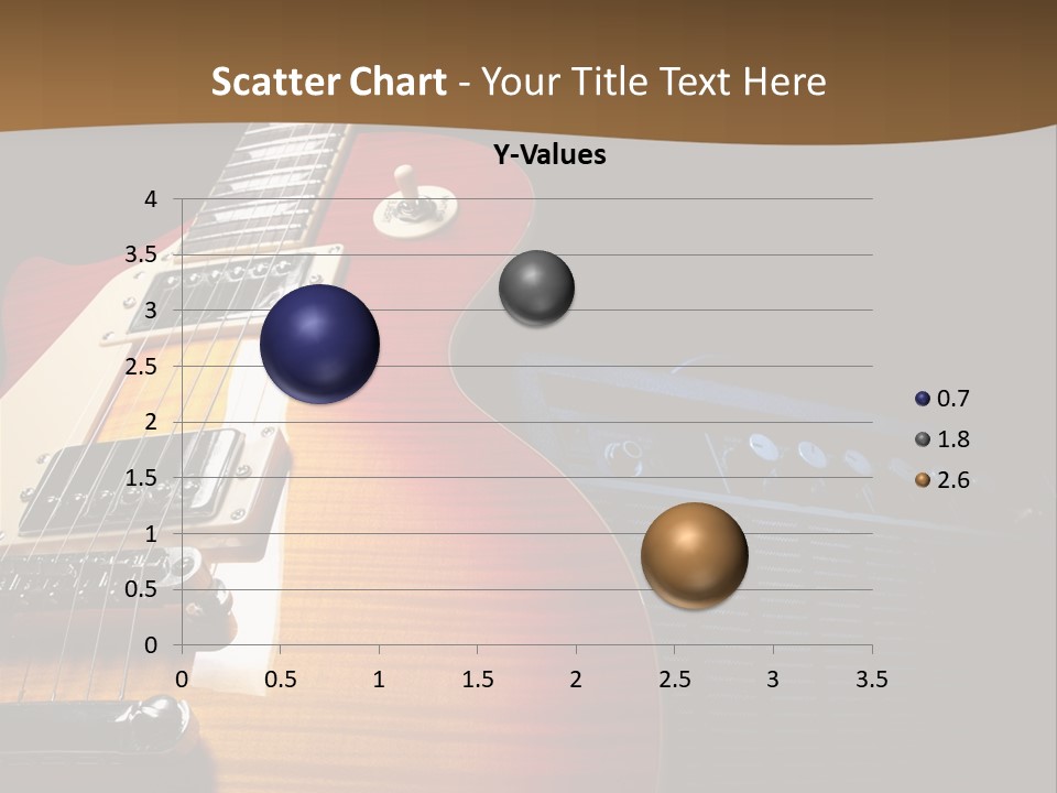 An Electric Guitar On A Black Background Powerpoint Template PowerPoint Template