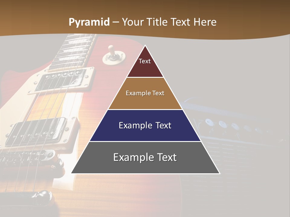 An Electric Guitar On A Black Background Powerpoint Template PowerPoint Template