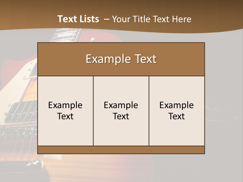 An Electric Guitar On A Black Background Powerpoint Template PowerPoint Template