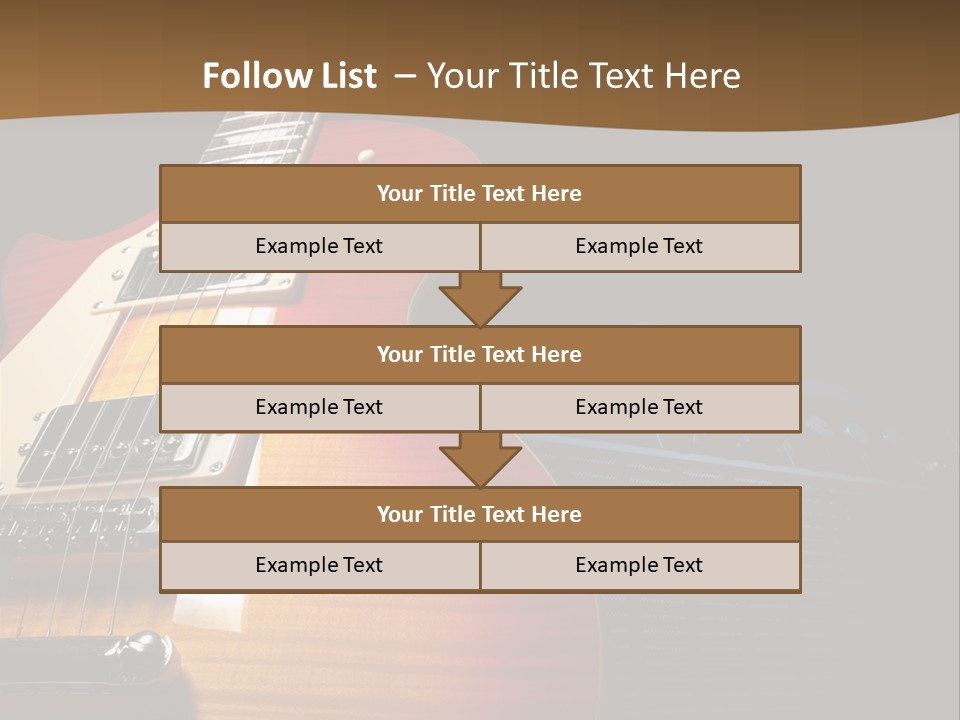 An Electric Guitar On A Black Background Powerpoint Template PowerPoint Template