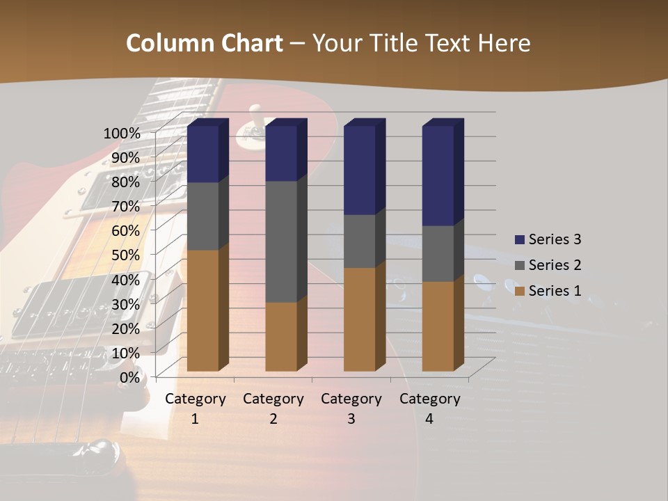 An Electric Guitar On A Black Background Powerpoint Template PowerPoint Template