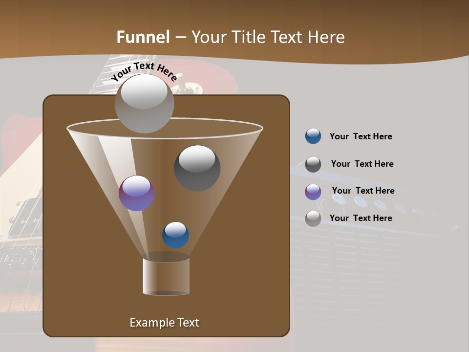 An Electric Guitar On A Black Background Powerpoint Template PowerPoint Template