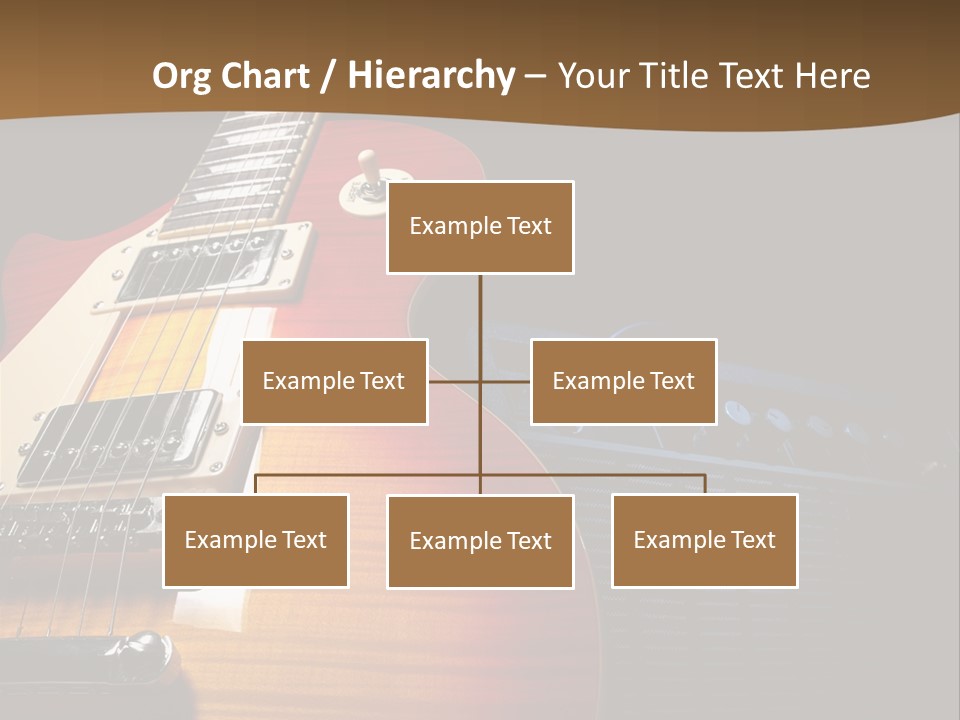 An Electric Guitar On A Black Background Powerpoint Template PowerPoint Template
