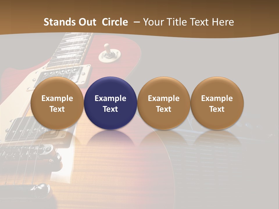 An Electric Guitar On A Black Background Powerpoint Template PowerPoint Template