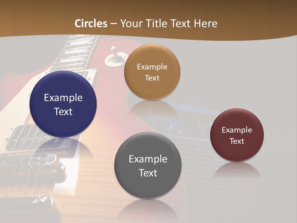 An Electric Guitar On A Black Background Powerpoint Template PowerPoint Template