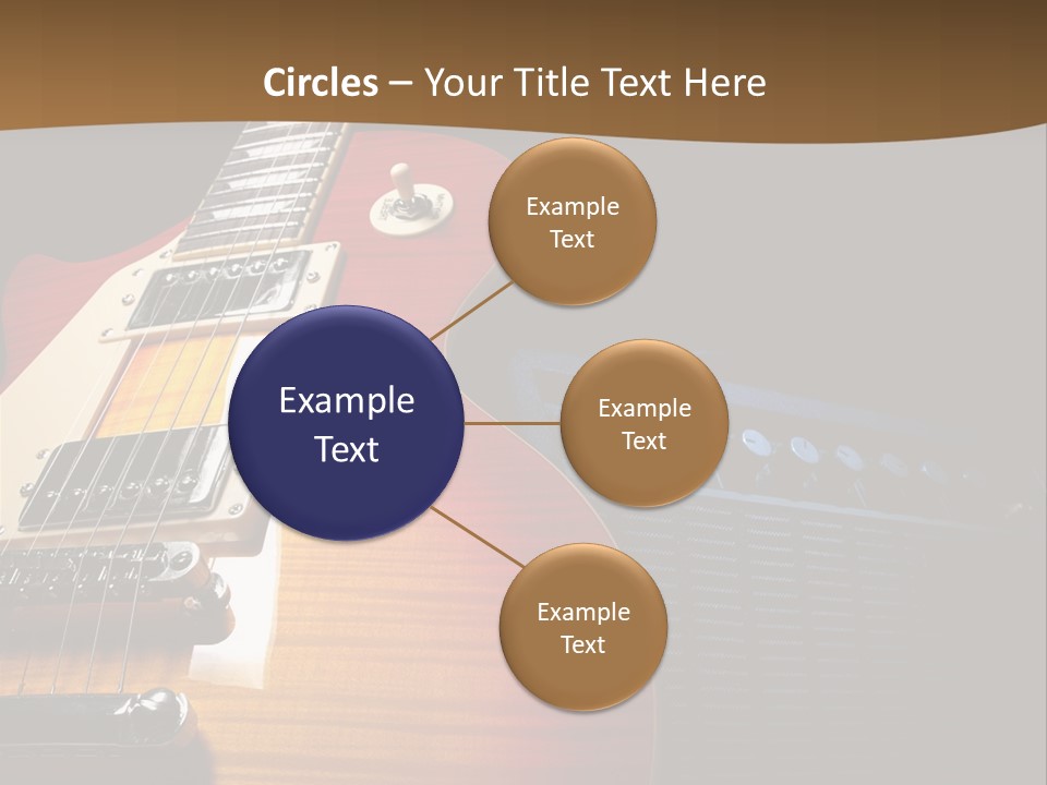 An Electric Guitar On A Black Background Powerpoint Template PowerPoint Template