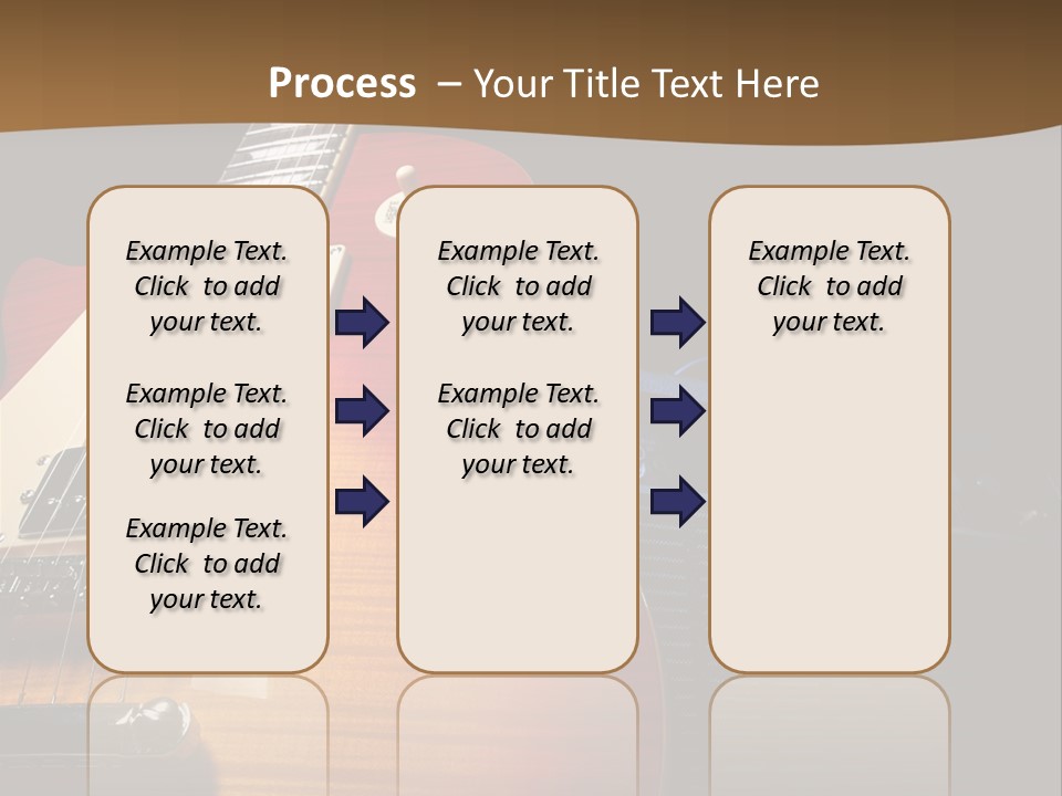 An Electric Guitar On A Black Background Powerpoint Template PowerPoint Template
