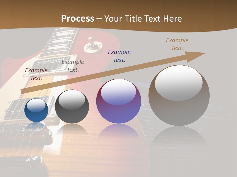 An Electric Guitar On A Black Background Powerpoint Template PowerPoint Template