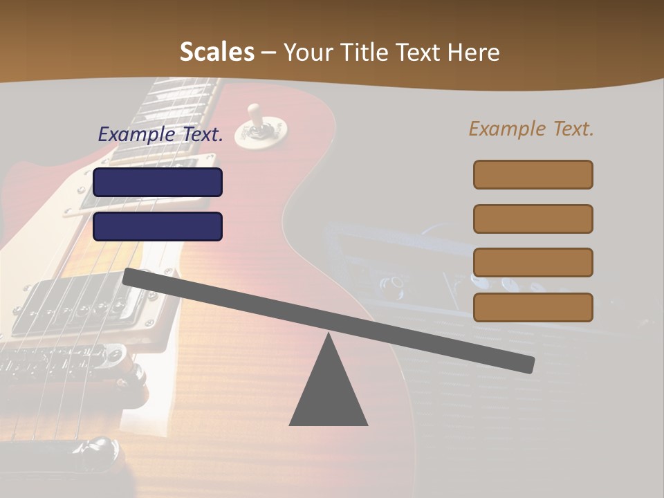 An Electric Guitar On A Black Background Powerpoint Template PowerPoint Template
