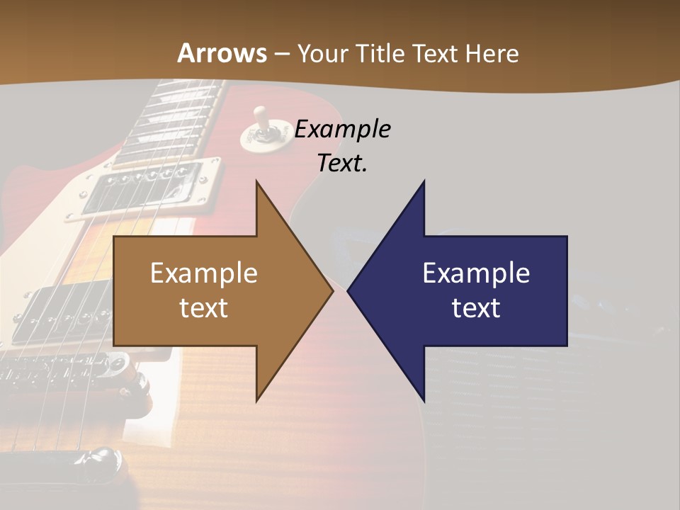 An Electric Guitar On A Black Background Powerpoint Template PowerPoint Template