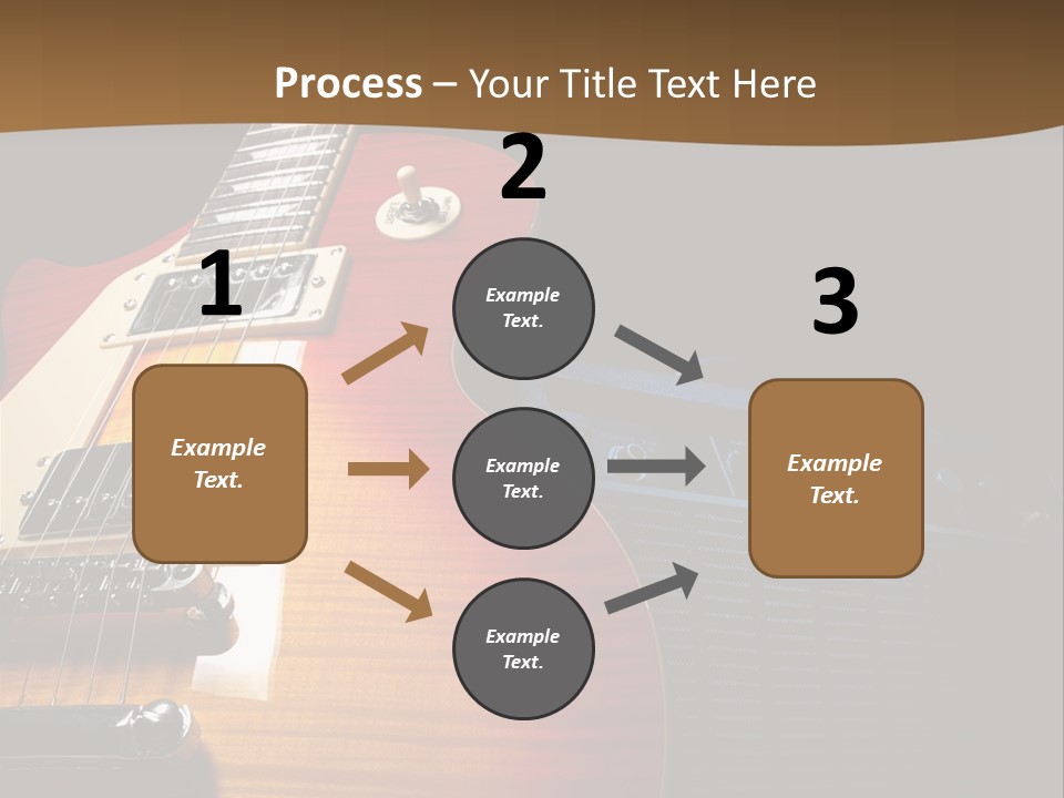 An Electric Guitar On A Black Background Powerpoint Template PowerPoint Template