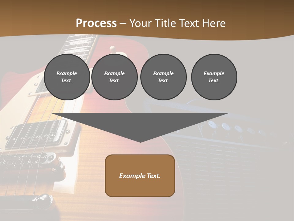 An Electric Guitar On A Black Background Powerpoint Template PowerPoint Template