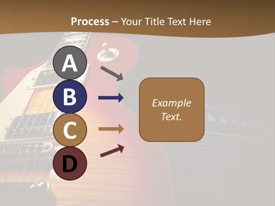 An Electric Guitar On A Black Background Powerpoint Template PowerPoint Template