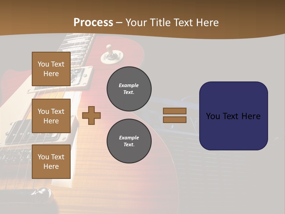 An Electric Guitar On A Black Background Powerpoint Template PowerPoint Template