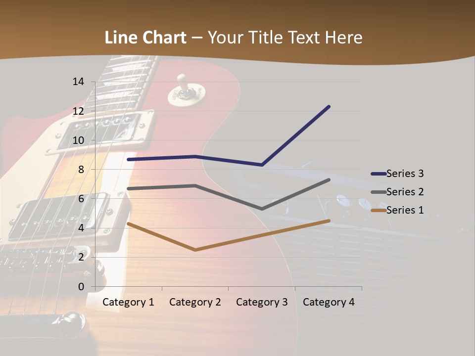 An Electric Guitar On A Black Background Powerpoint Template PowerPoint Template