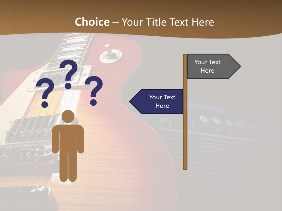 An Electric Guitar On A Black Background Powerpoint Template PowerPoint Template