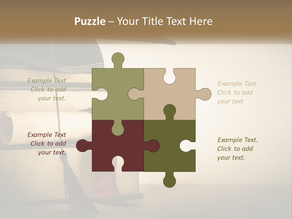 A Graduation Cap On Top Of A Stack Of Books PowerPoint Template