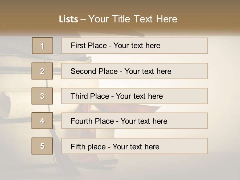 A Graduation Cap On Top Of A Stack Of Books PowerPoint Template