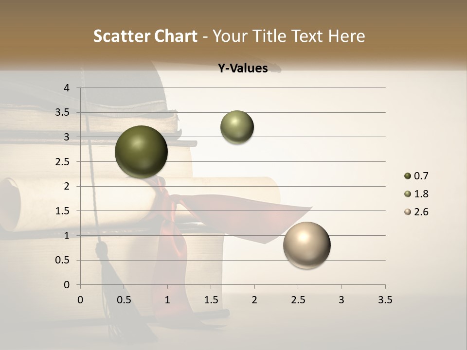 A Graduation Cap On Top Of A Stack Of Books PowerPoint Template