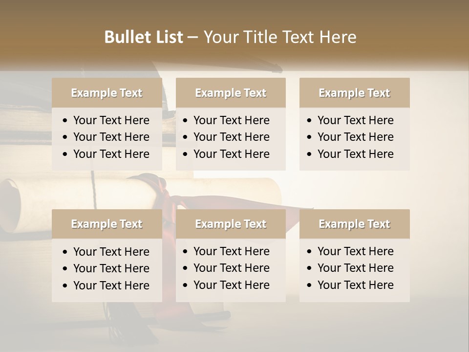 A Graduation Cap On Top Of A Stack Of Books PowerPoint Template