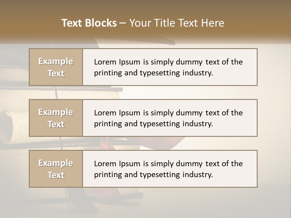 A Graduation Cap On Top Of A Stack Of Books PowerPoint Template