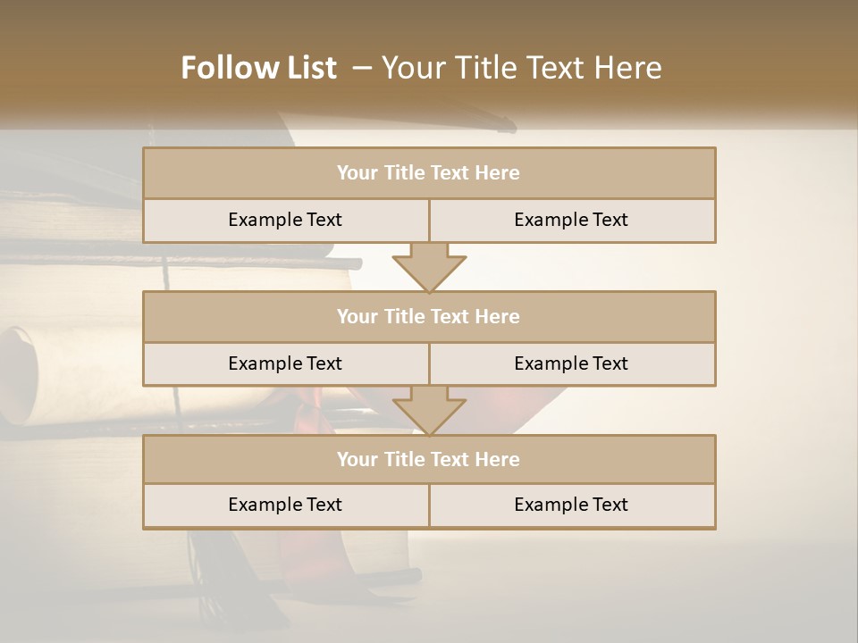 A Graduation Cap On Top Of A Stack Of Books PowerPoint Template