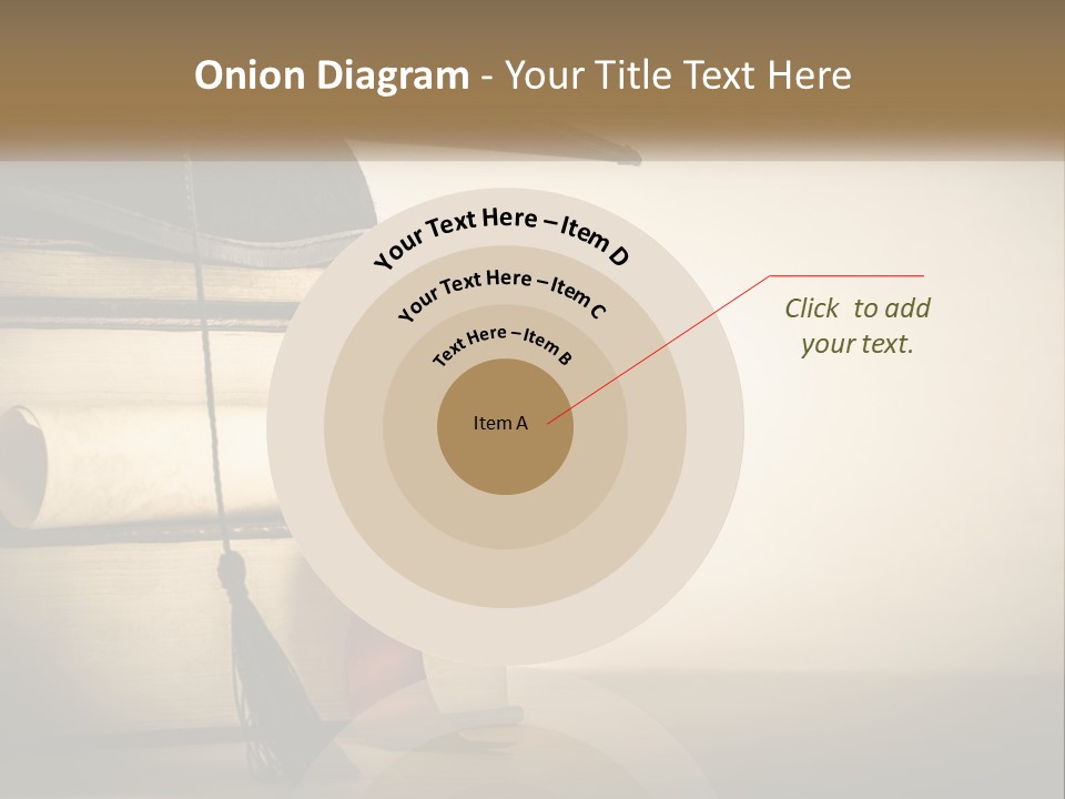 A Graduation Cap On Top Of A Stack Of Books PowerPoint Template