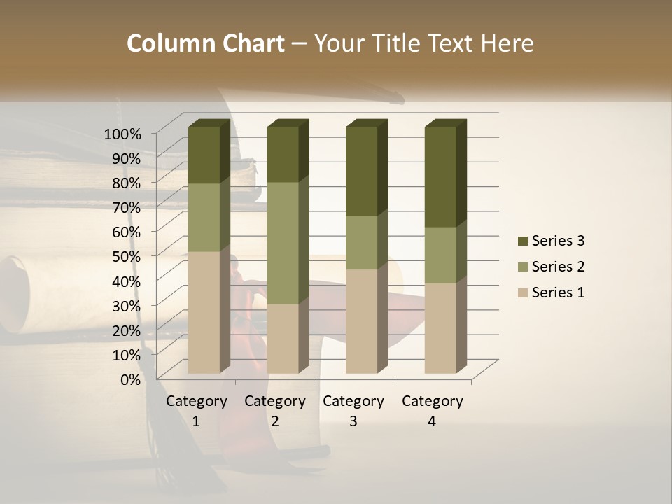 A Graduation Cap On Top Of A Stack Of Books PowerPoint Template