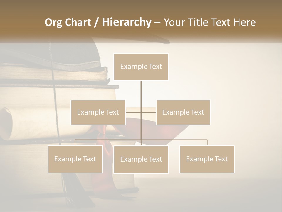 A Graduation Cap On Top Of A Stack Of Books PowerPoint Template