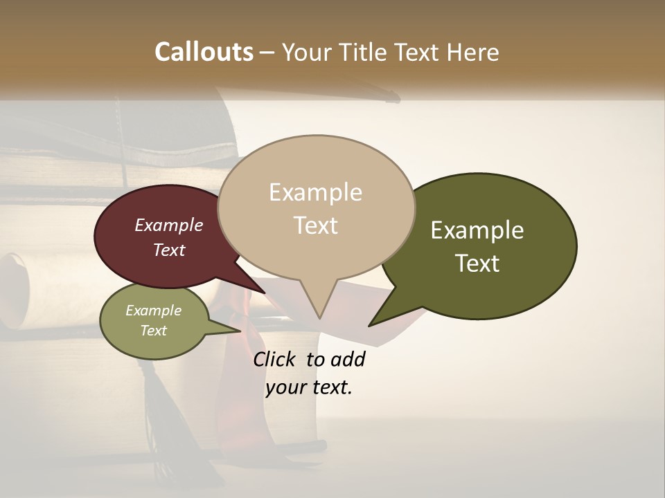 A Graduation Cap On Top Of A Stack Of Books PowerPoint Template