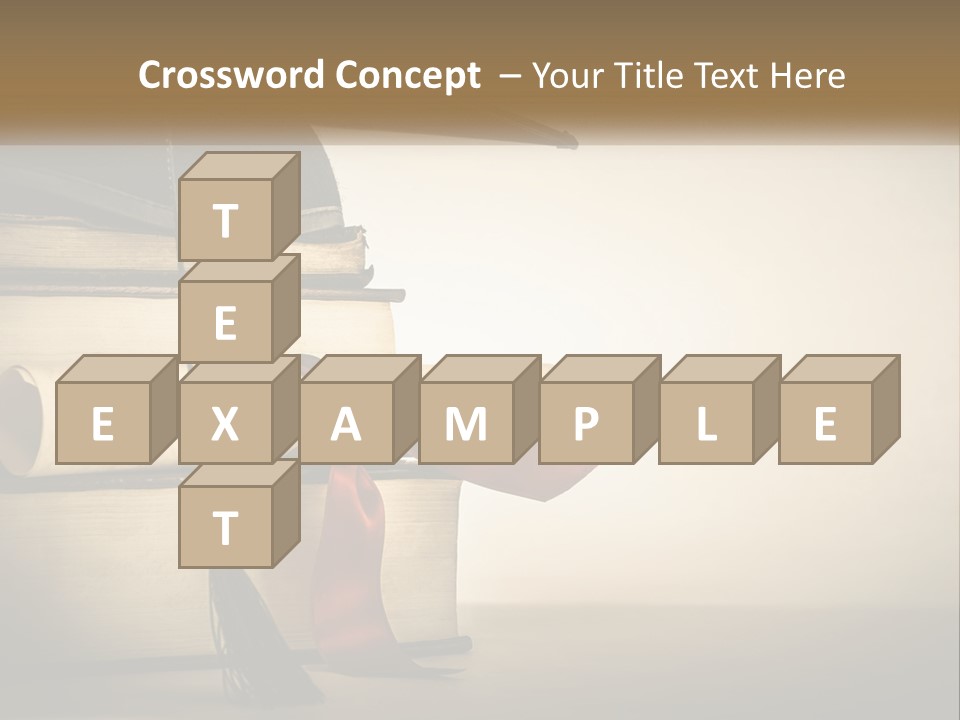 A Graduation Cap On Top Of A Stack Of Books PowerPoint Template