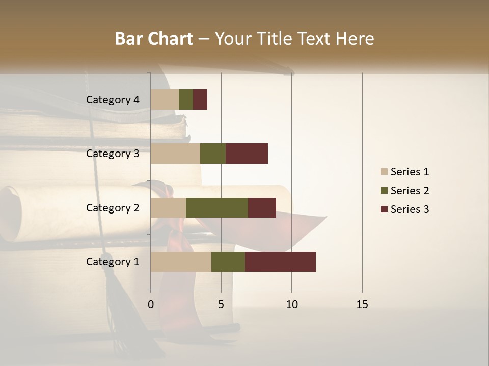 A Graduation Cap On Top Of A Stack Of Books PowerPoint Template