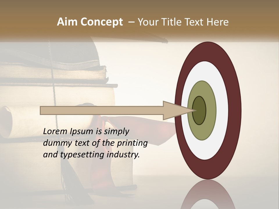 A Graduation Cap On Top Of A Stack Of Books PowerPoint Template