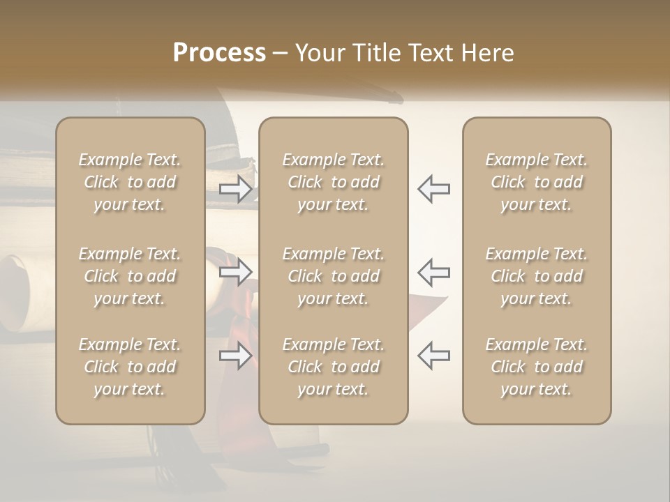 A Graduation Cap On Top Of A Stack Of Books PowerPoint Template