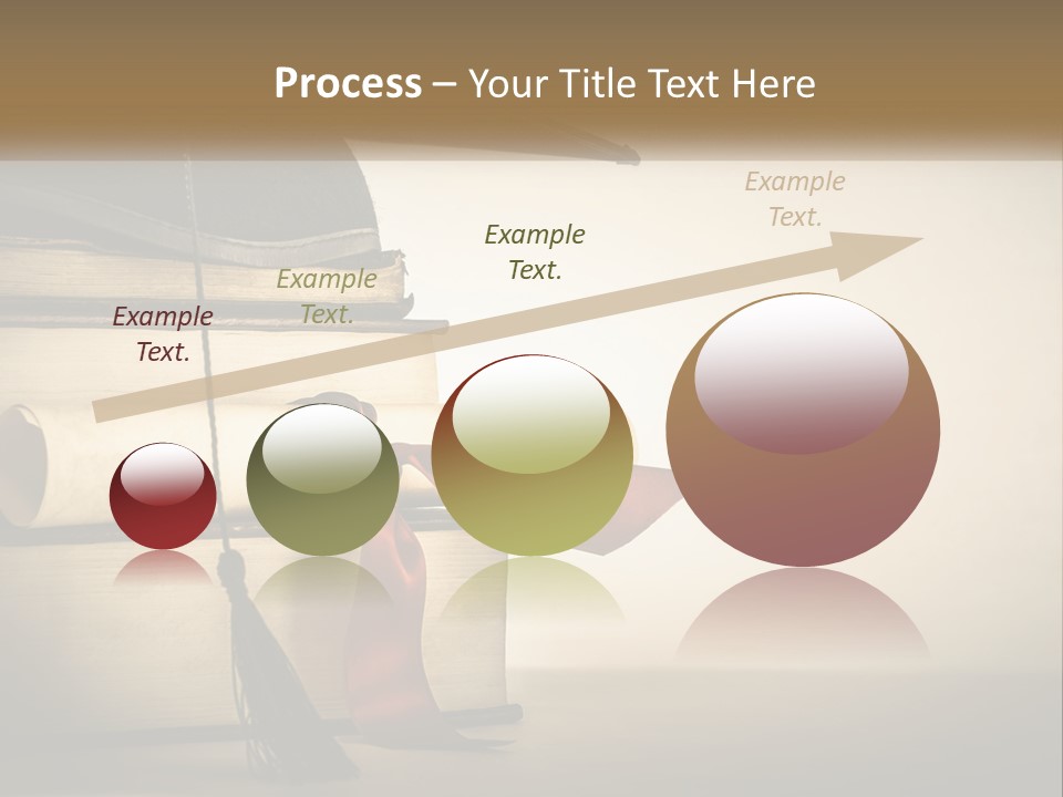 A Graduation Cap On Top Of A Stack Of Books PowerPoint Template