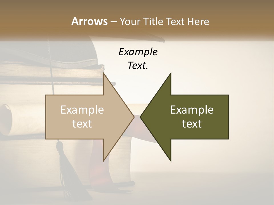 A Graduation Cap On Top Of A Stack Of Books PowerPoint Template