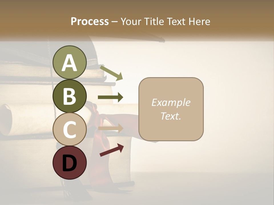 A Graduation Cap On Top Of A Stack Of Books PowerPoint Template