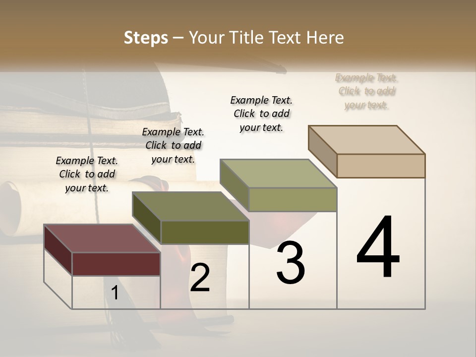 A Graduation Cap On Top Of A Stack Of Books PowerPoint Template