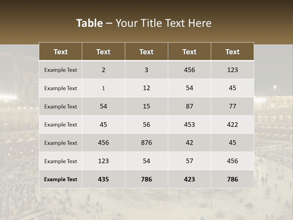 A Large Group Of People Standing Around A Building PowerPoint Template