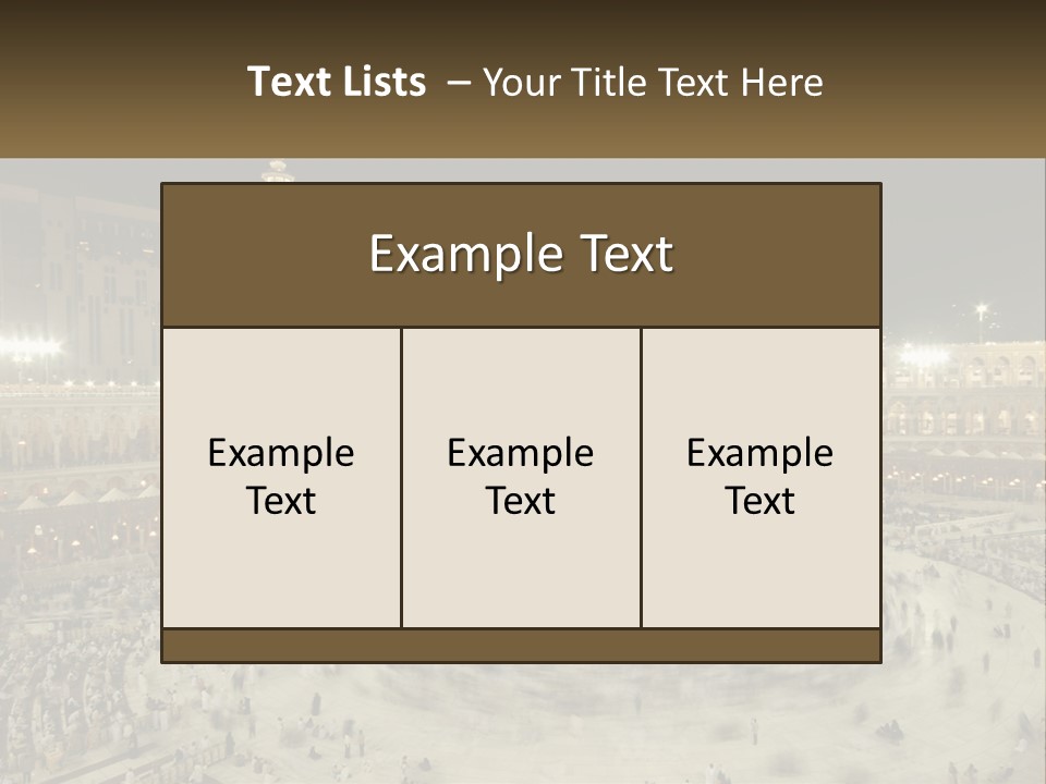 A Large Group Of People Standing Around A Building PowerPoint Template