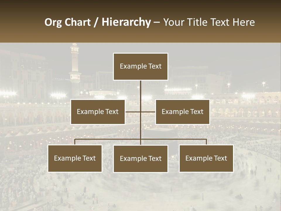 A Large Group Of People Standing Around A Building PowerPoint Template