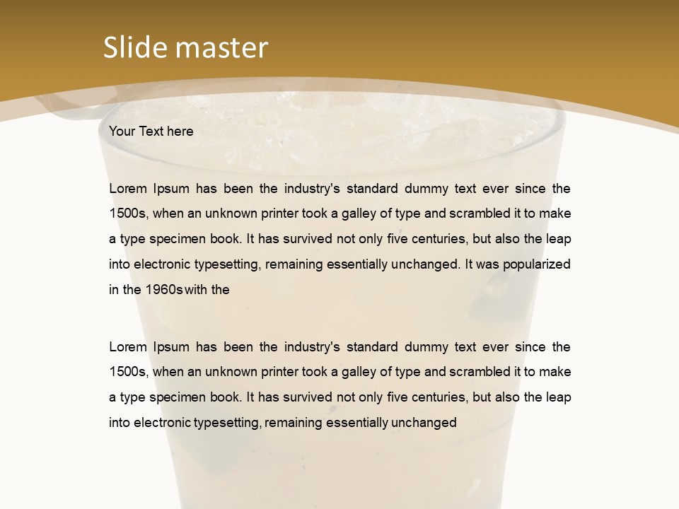 A Drink With A Garnish Garnish Garnish Garnish PowerPoint Template