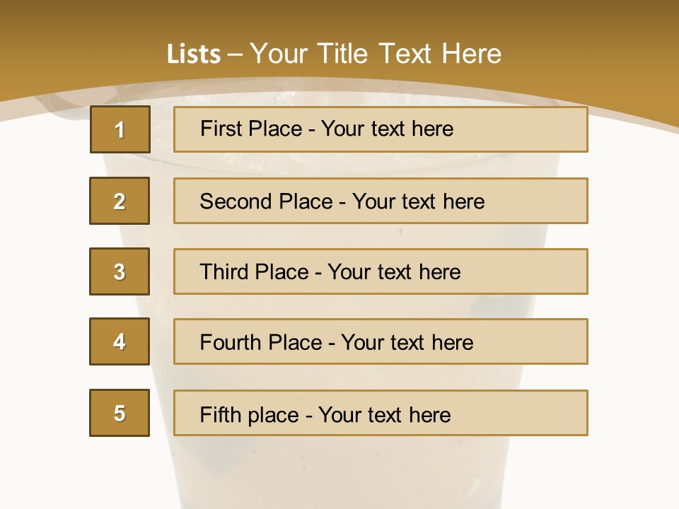 A Drink With A Garnish Garnish Garnish Garnish PowerPoint Template